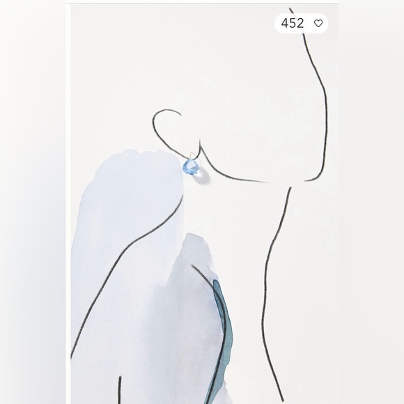 Anthropologie floating gemstone earring - Picture 9 of 13
